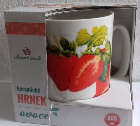 Keramický hrnek Jahoda, 800 ml