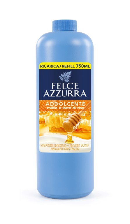 Tekuté mýdlo Felce Azzurra - Med a rýžové mléko, 750ml (náhr.náplň)