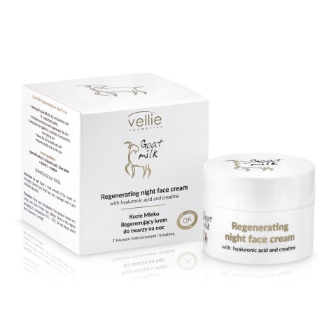 VELLIE Noční krém na obličej z kozího mléka 50ml
