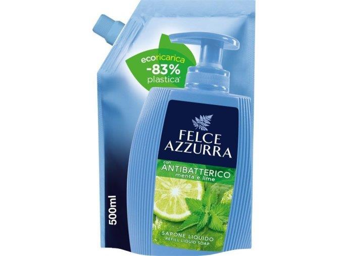 Antibakteriální tekuté mýdlo Felce Azzurra - Máta a limetka, 500ml (náhr.náplň)