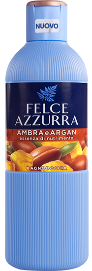 Tělový mycí gel Felce Azzurra - Ambra a Argan, 650ml